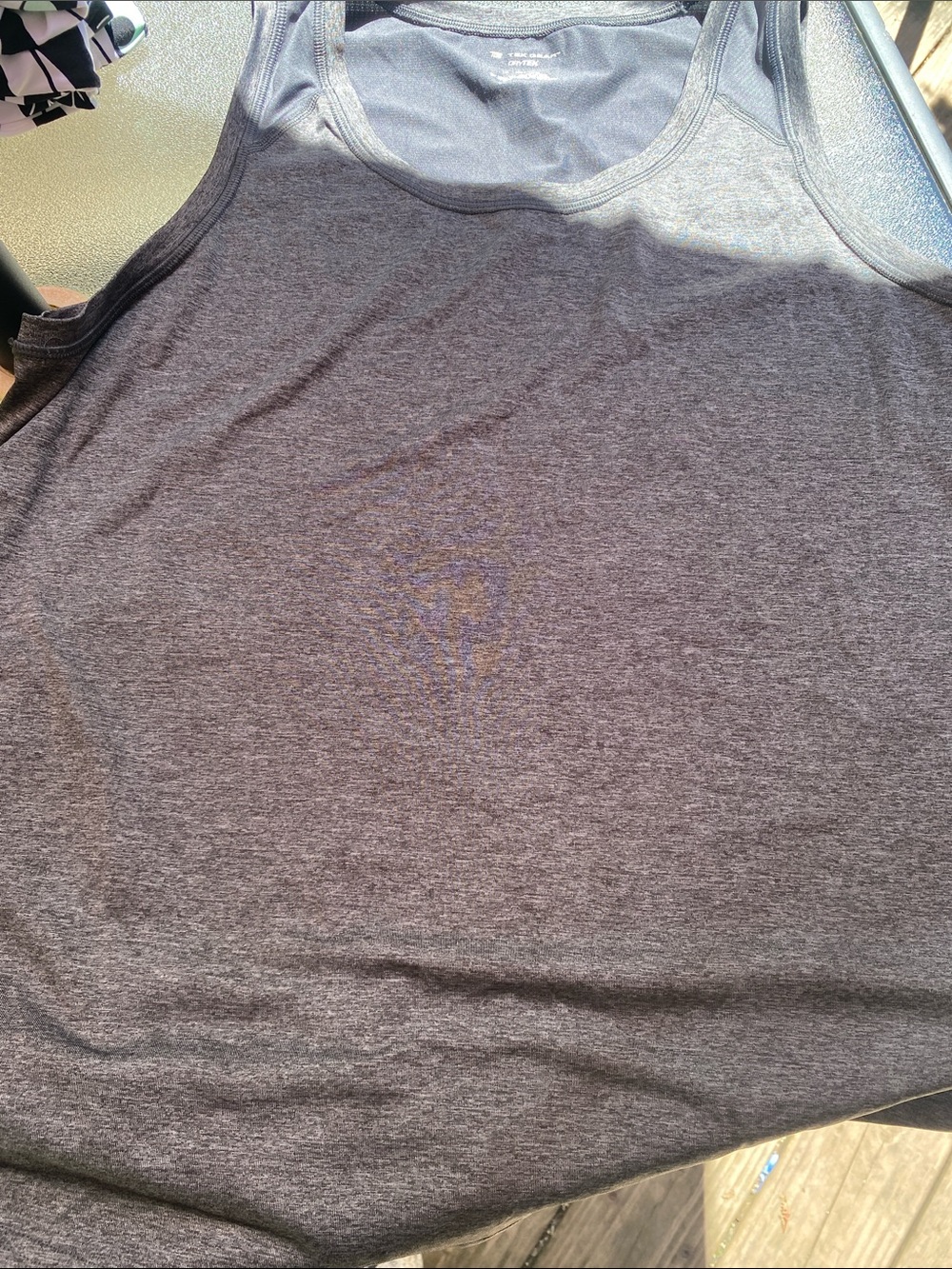 Women's Athletic Scoop Neck Tank Top - Dark Gray